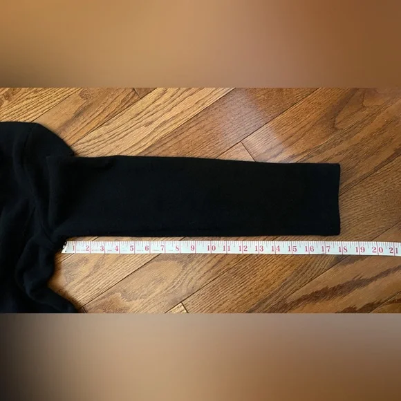 Lauren Ralph Lauren 100% Wool Knit Sweater Blazer Black jacket Sz M - Picture 8 of 9